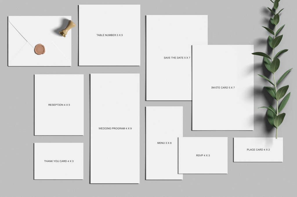 优质光影品牌VI样机贴图ps素材下载Wedding Invitation Suit Mockups
