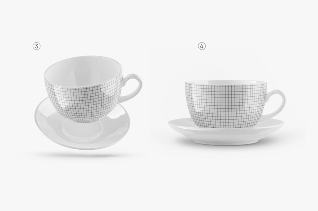陶瓷茶杯咖啡杯样机贴图ps素材下载Glossy Coffee Cup Mockup Set