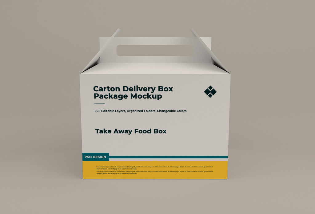 农产品纸板箱瓦楞纸包装礼盒样机贴图ps素材下载Cardboard box mockup