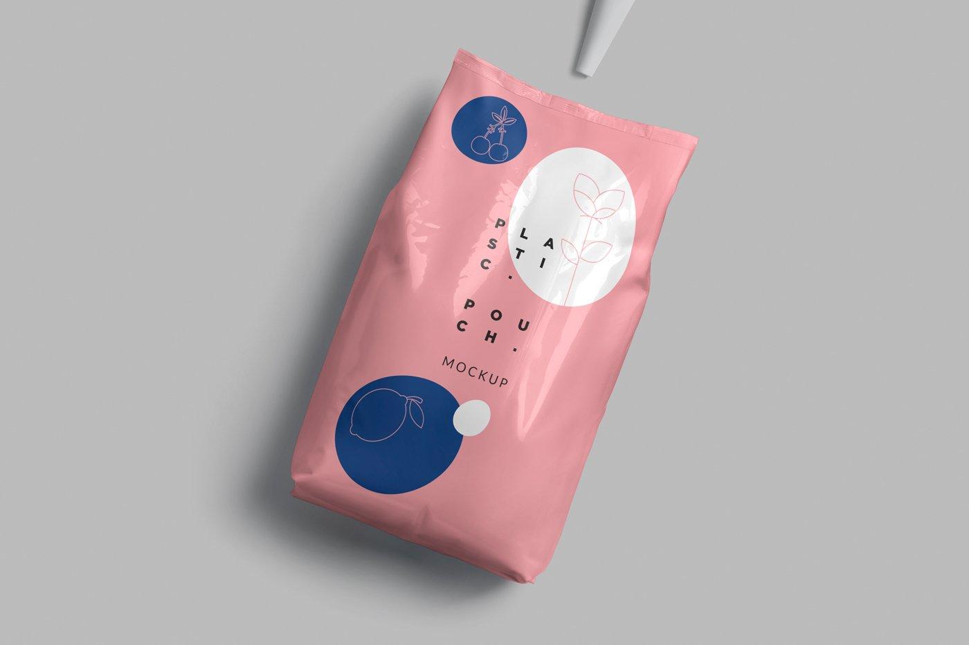 大米袋食品袋咖啡袋塑料包装袋样机贴图ps素材资源下载 Plastic Packaging Pouch Mockups