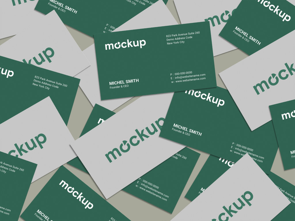 极简光影商务品牌应用企业名片样机贴图ps素材下载Minimal Business Card Mockup Vol 02