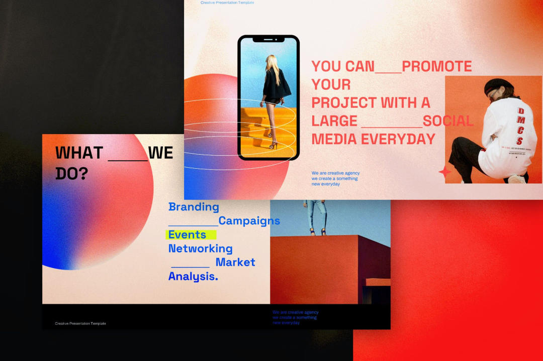 潮流酸性企业品牌营销策划演示文稿设计PPT模板 Right Co Brand Gradient Google slides