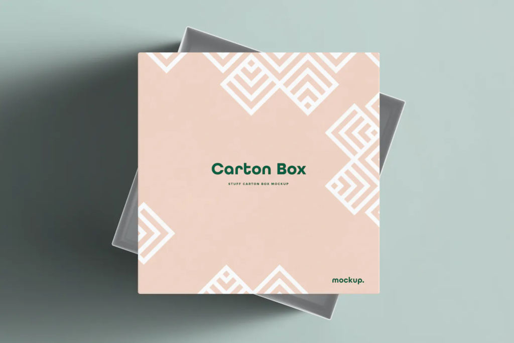 高级逼真方形节日生日礼品包装纸盒外观设计展示贴图psd样机模板 Stuff Box Mock-up
