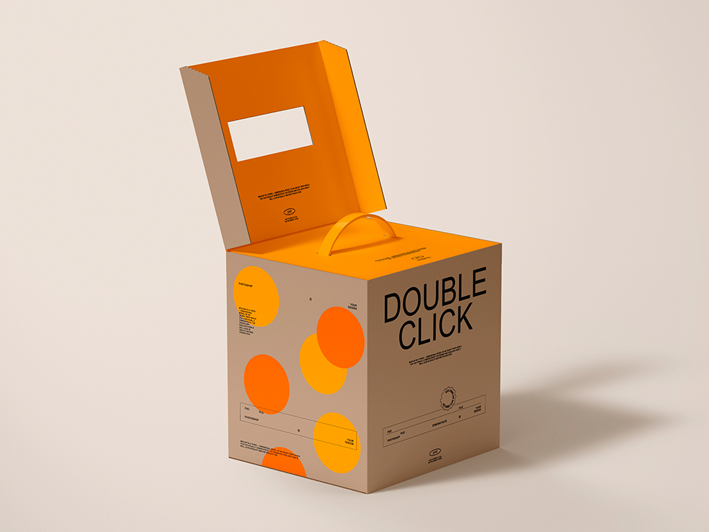 6款高级产品礼品礼物包装盒纸盒快递盒设计贴图PSD样机模板素材