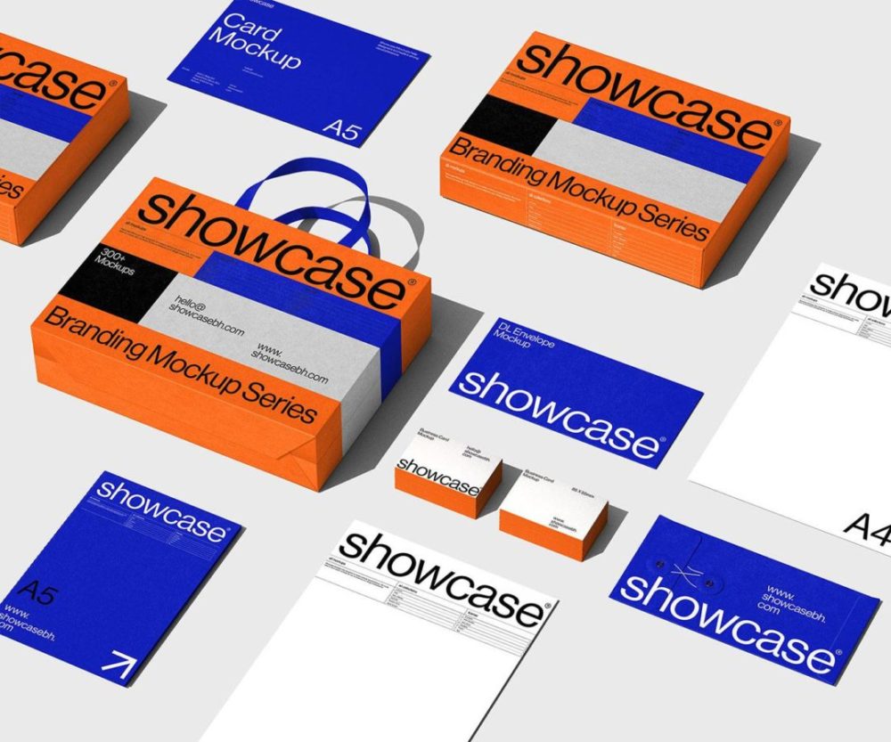9款高级质感品牌LOGO设计信封名片信纸手提袋展示贴图PSD样机模板素材 Brown_Branding Mockup Set