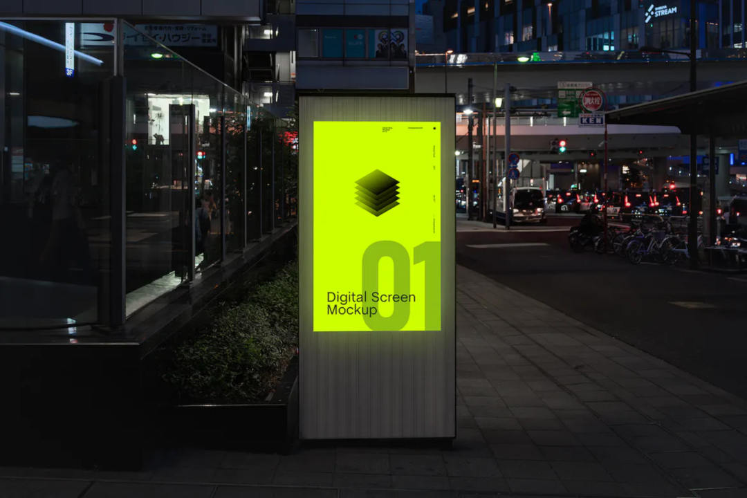 12款城市街头灯箱车站广告牌海报设计样机贴图PSD效果模板 Urban Advertising Mockups