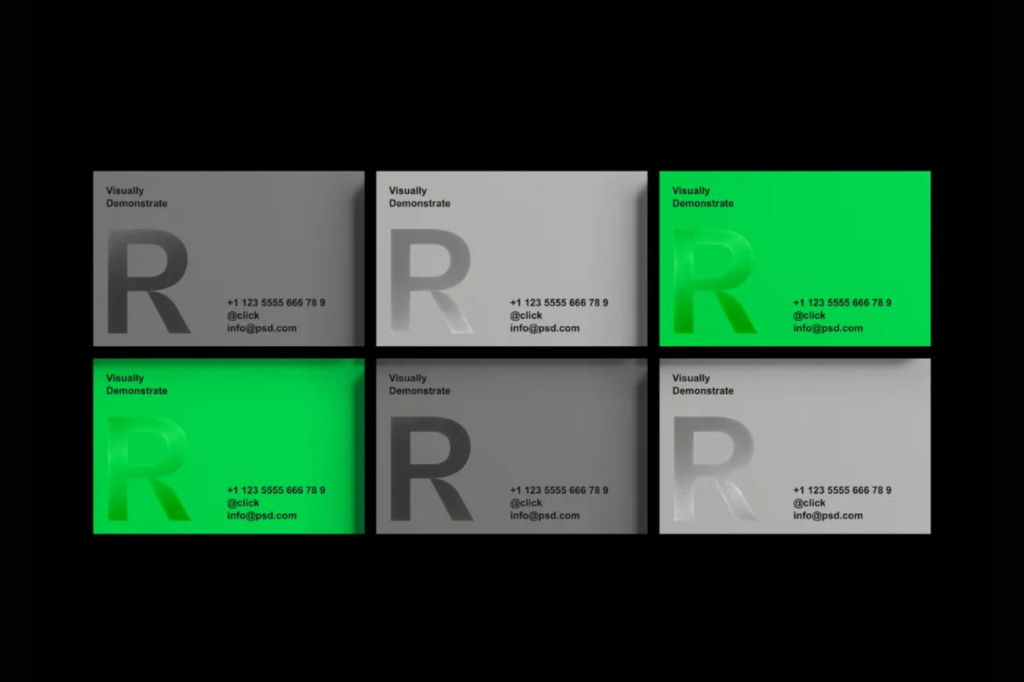 6款极简质感文件夹名片画册VI应用设计文具ps样机素材展示效果图Brand Identity Mockup Set