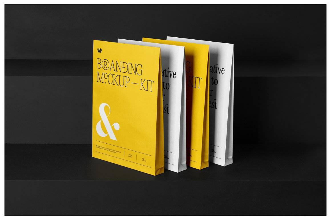 24款时尚高级品牌VI设计名片信纸手提袋包装盒画册PS展示样机贴图样机模板 Branding Mockups Kit – Studio Scenes