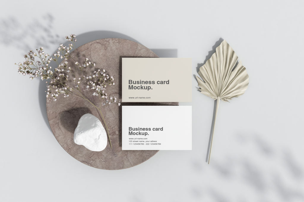 14款时尚优雅商务名片卡片设计PS智能贴图样机模板 Business Card Mockup