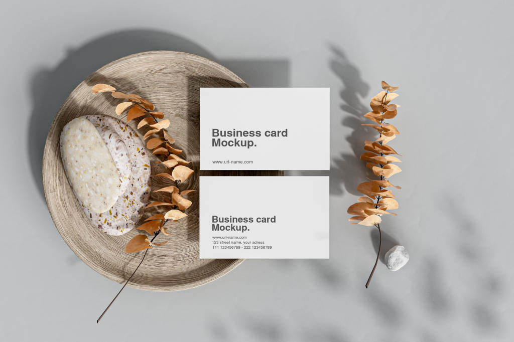 14款时尚优雅商务名片卡片设计PS智能贴图样机模板 Business Card Mockup